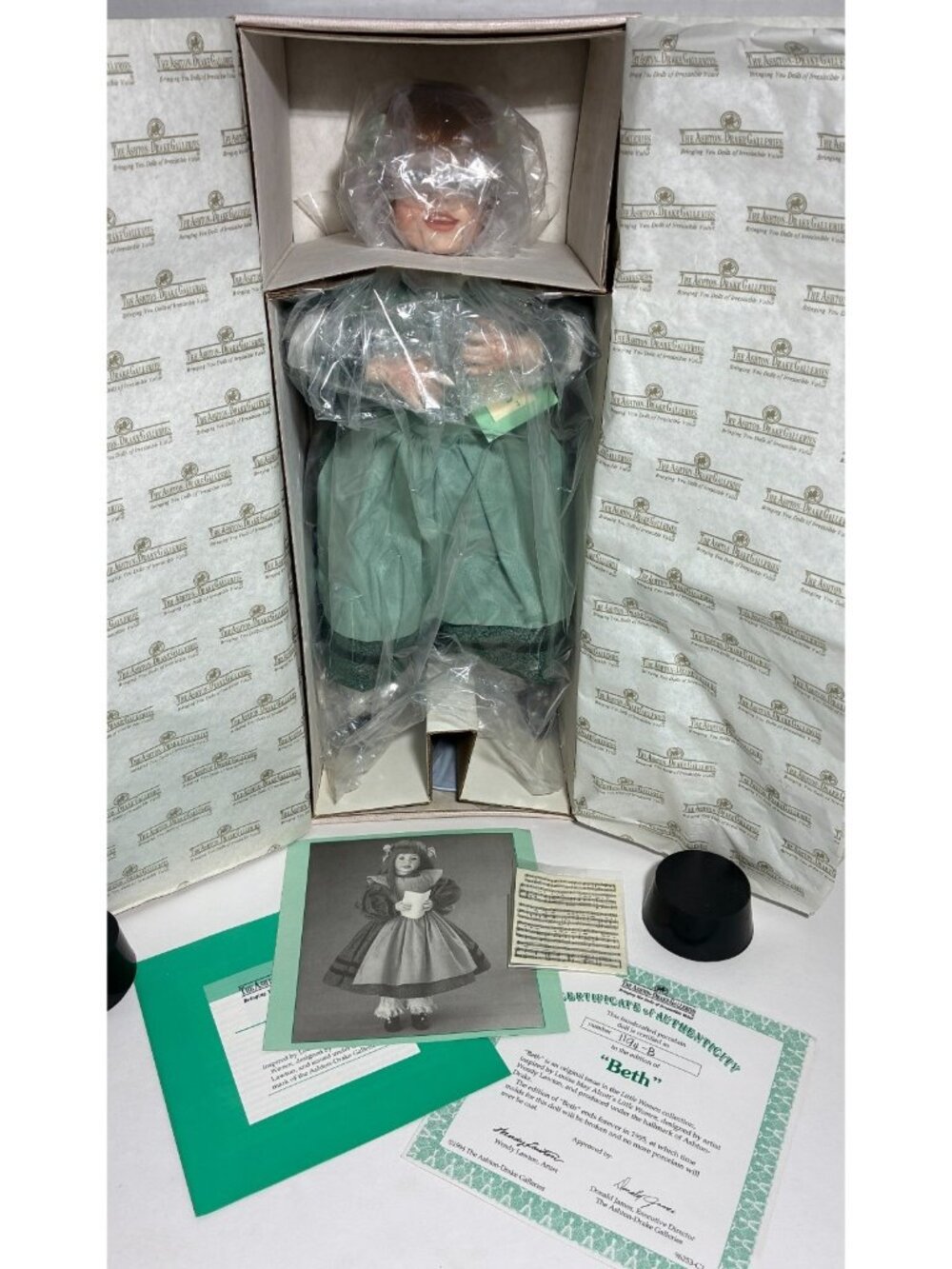 1994 Ashton-Drake Beth Little Women Doll MIB 100% Complete Sheet Music COA 1194B